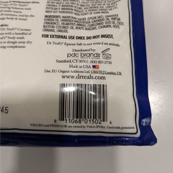 Dr Teals Pure Epsom Salt Soaking Solution, Coconut Oil (3lb Bag) – Relaxing - Picture 3 of 4